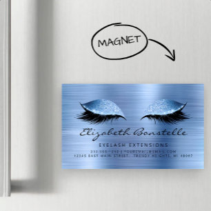 Glitzeraugen – Bürstetall-Wimpernverlängerungen Bl Magnetische Visitenkarte