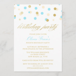 Glitzerconfetti-Geburtstags-Einladungen Einladung