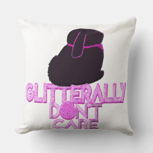 Glitzerhäschen ist egal kissen