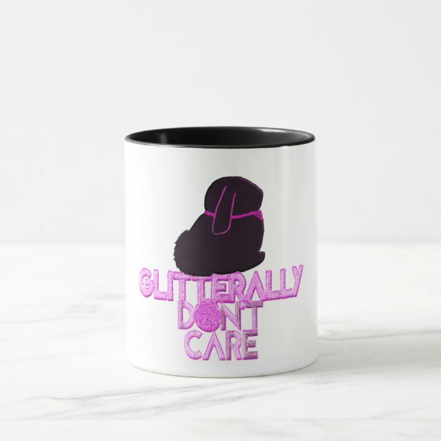 Glitzerhäschen ist egal tasse (Zentrum)
