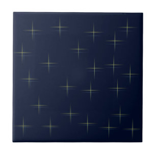 Glitzermuster auf Navy Fliese