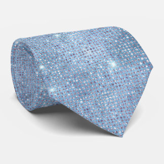 Glitzern Blau und Silber Krawatte