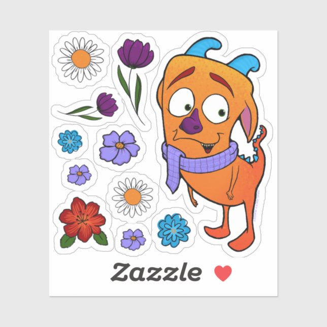 Glitzern das Monster, Aufkleber (Blatt)