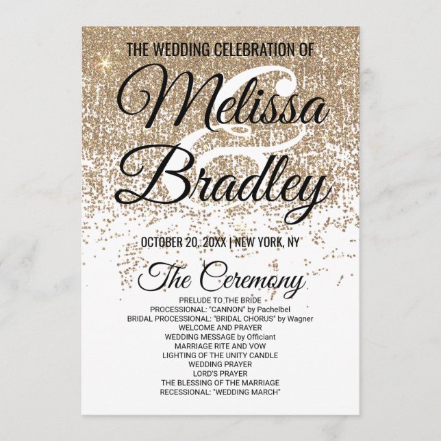 Glitzern des Gold-Glitzer-Programms Programm (Vorderseite)