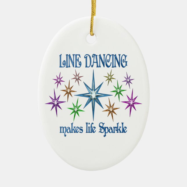 Glitzern des Line Tancing Keramik Ornament (Vorne)