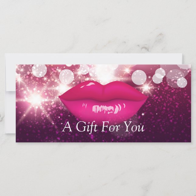 Glitzern-Geschenkgutschein für Glitzer mit heißen  (Vorderseite)
