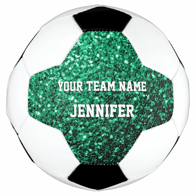 Glitzern Glitzer für Smaragdgrün Fußball (Vorderseite)