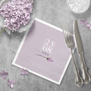 Glitzern Hochzeit am Floral Date Mauve ID889 Napki Serviette