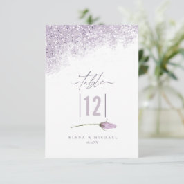 Glitzern Hochzeit Tischnummer Mauve ID889