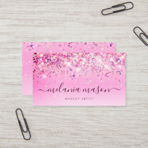 Glitzern Holographic Lila Glitzer Makeup Artist Visitenkarte