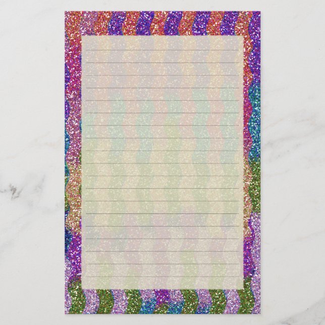 Glitzern in den Wellen Briefpapier (Vorderseite)