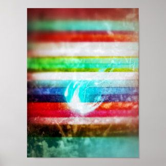 Glitzern in einem farbenfrohen Meer Poster