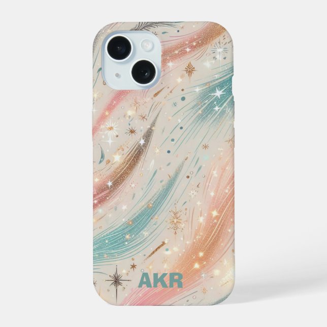 Glitzern iPhone 15 Hülle (Rückseite)