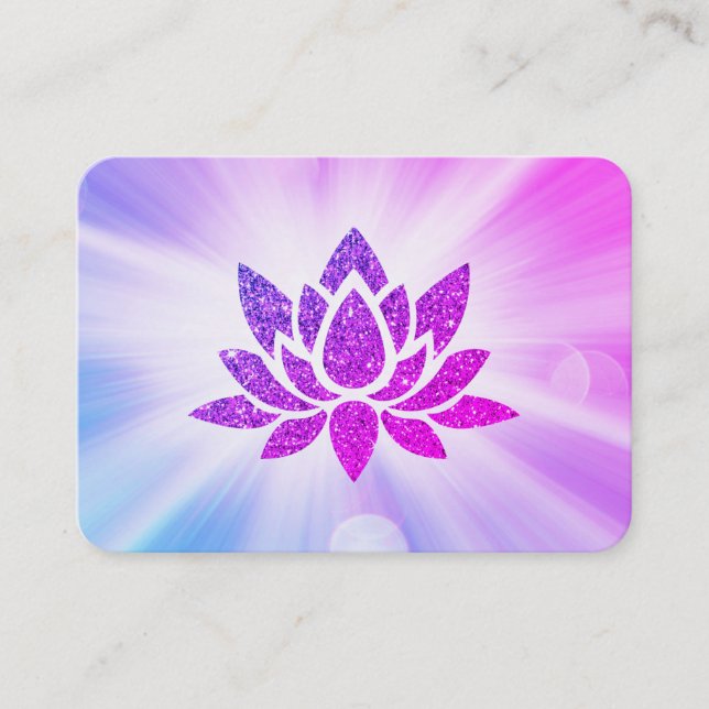 *~* Glitzern Lotus Rays Reiki Healing Energy  Visitenkarte (Vorderseite)