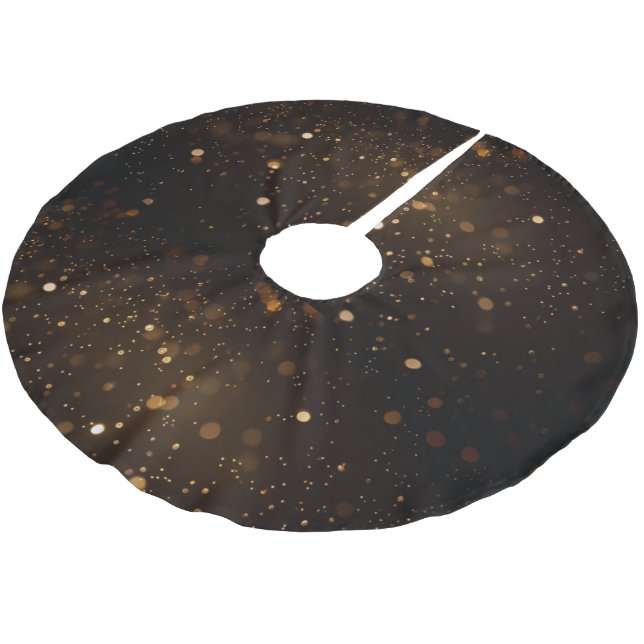 Glitzern Polyester Weihnachtsbaumdecke (Schrägansicht)