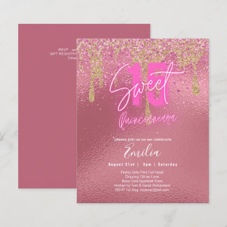 Glitzern Sweet16 Hübsch Girly Pink 16. Geburtstag