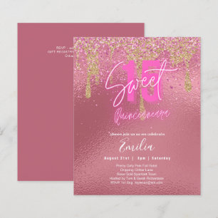 Glitzern Sweet16 Hübsch Girly Pink 16. Geburtstag