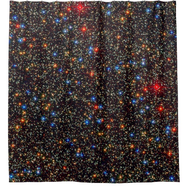 Glitzern und Leuchten im tiefen Raum Duschvorhang (Vorderseite)