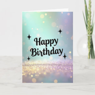 Glitzernde Geburtstagskarte mit Glitter Karte