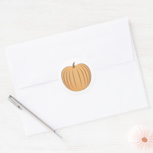 Glitzernde gelb-orange Kürbis-Herbst-Umschlag-Sieg Runder Aufkleber