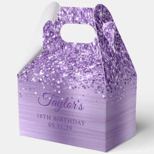 Glitzernde Helllila Glam Sweet Sixteen Geschenkschachtel