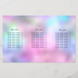Glitzernde rosa Make-up-Wimpern holografisch blau Flyer