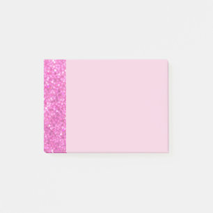 Glitzernde rosa Pailletten Post-it Klebezettel