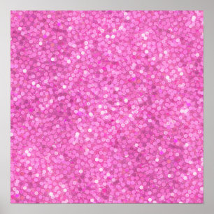 Glitzernde rosa Pailletten Poster