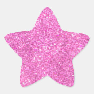 Glitzernde rosa Pailletten Stern-Aufkleber