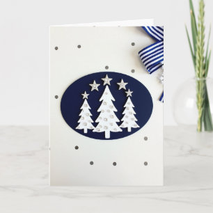 Glitzernde Weihnachtsbaumkarte Karte