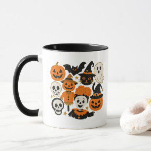 Glitzernde Whimsical Halloween Tasse