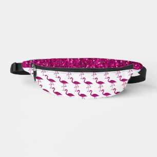 Glitzernder Flamingo heißrosa falsche Glitzer Bauchtasche
