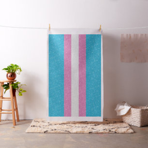 Glitzertransgender-Stolz-Flagge Stoff