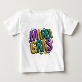 Glitziges Mardi Gras Gras Damen T-Shirt, Lila G Baby T-shirt