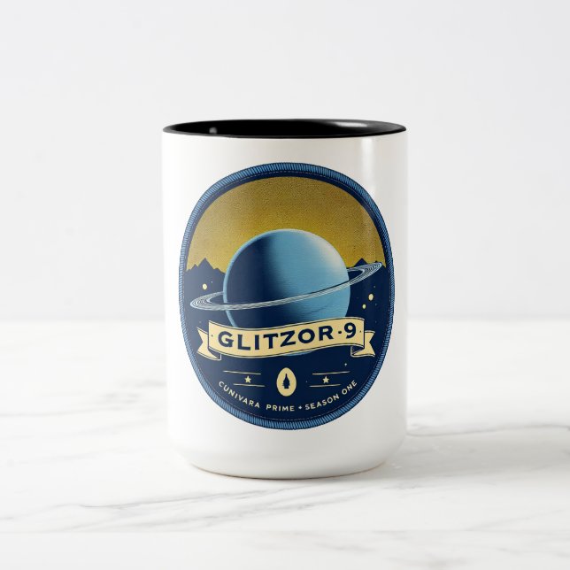 Glitzor-9 Ringed World Emblem – Collector Mug  (Centre)