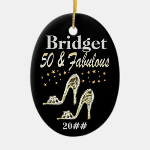 GLITZY 50. DATED & PERSONALISIERT ORNAMENT