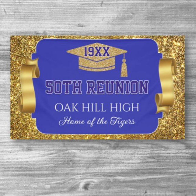 Glitzy 50th Class Reunion Banner (Von Creator hochgeladen)