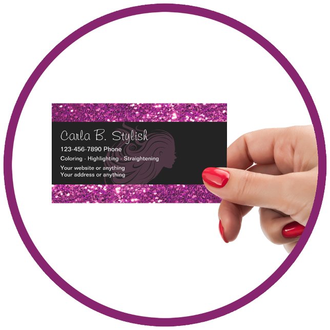 Glitzy Beauty Business Cards Terminkarte (Von Creator hochgeladen)