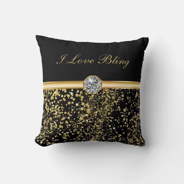 Glitzy Bling-Throw-Kissen Kissen (Vorderseite)