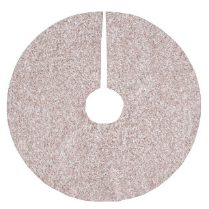Glitzy Blush Pink Glitzer        Polyester Weihnachtsbaumdecke