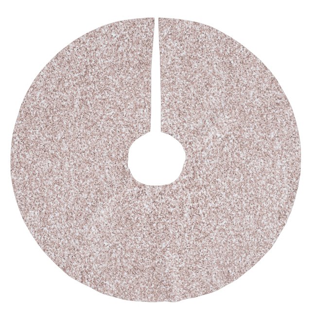 Glitzy Blush Pink Glitzer        Polyester Weihnachtsbaumdecke (Vorderseite)