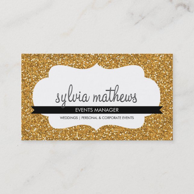 GLITZY CARTE DE VISITE brillant parties scintillan (Devant)