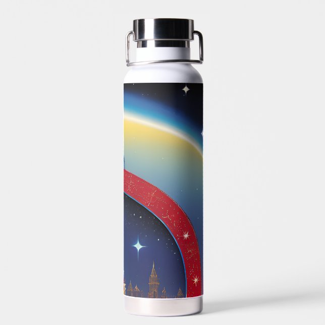 Glitzy Christmas Water Flasche (Rückseite)