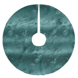 Glitzy Emerald Green Marble Weihnachten Polyester Weihnachtsbaumdecke