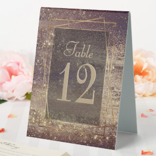 Glitzy Foil Golden Bronze Kupfer Imitat Sparkor Tischaufsteller