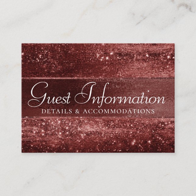 Glitzy Foil | Henna Crimson Red Glitzer Details Begleitkarte (Vorderseite)