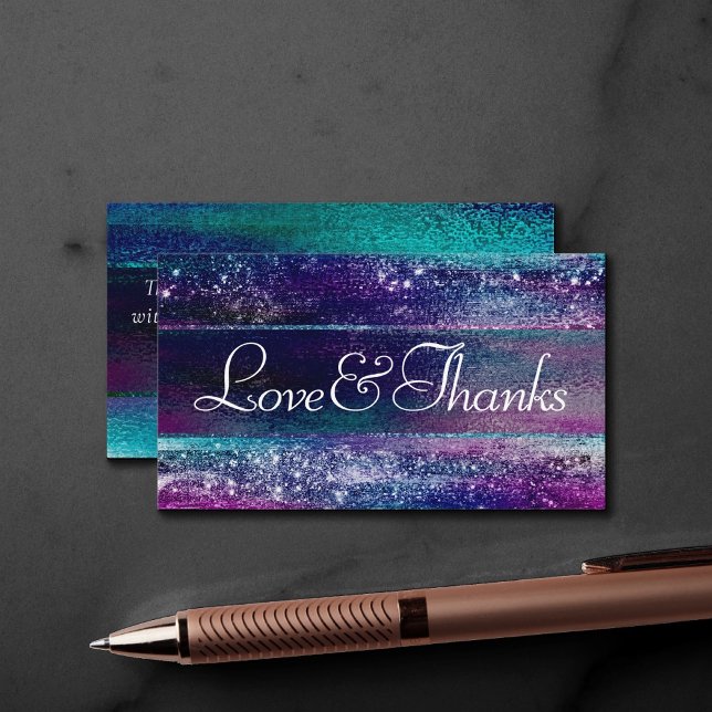 Glitzy Foil | Holographic Iridescent Vielen Dank Begleitkarte (Von Creator hochgeladen)