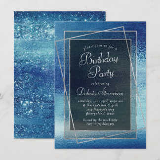 Glitzy Foil | Ice Blue Imitats Iridescent Shine Pa Einladung