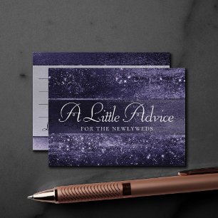 Glitzy Foil Indigo Midnight Dark Lila Advice Begleitkarte