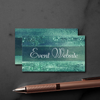 Glitzy Foil | Kleeblatt Green Glam Event Website Begleitkarte